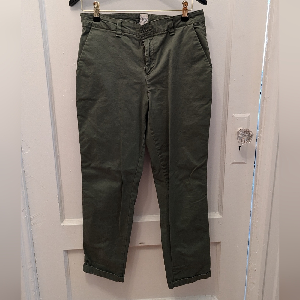 Green khaki pants by Gap, size 4